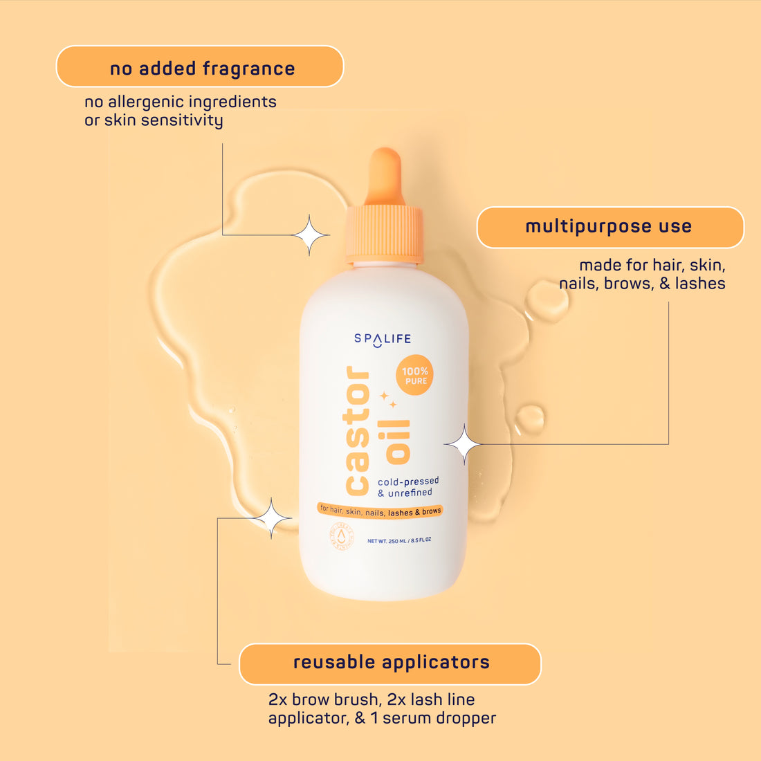 100% Pure Castor Oil-650