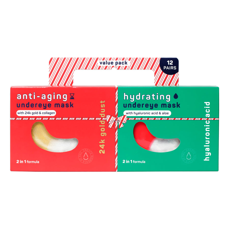 Christmas Holiday Anti-Aging & Hydrating Undereye Mask Duo – Value Pack