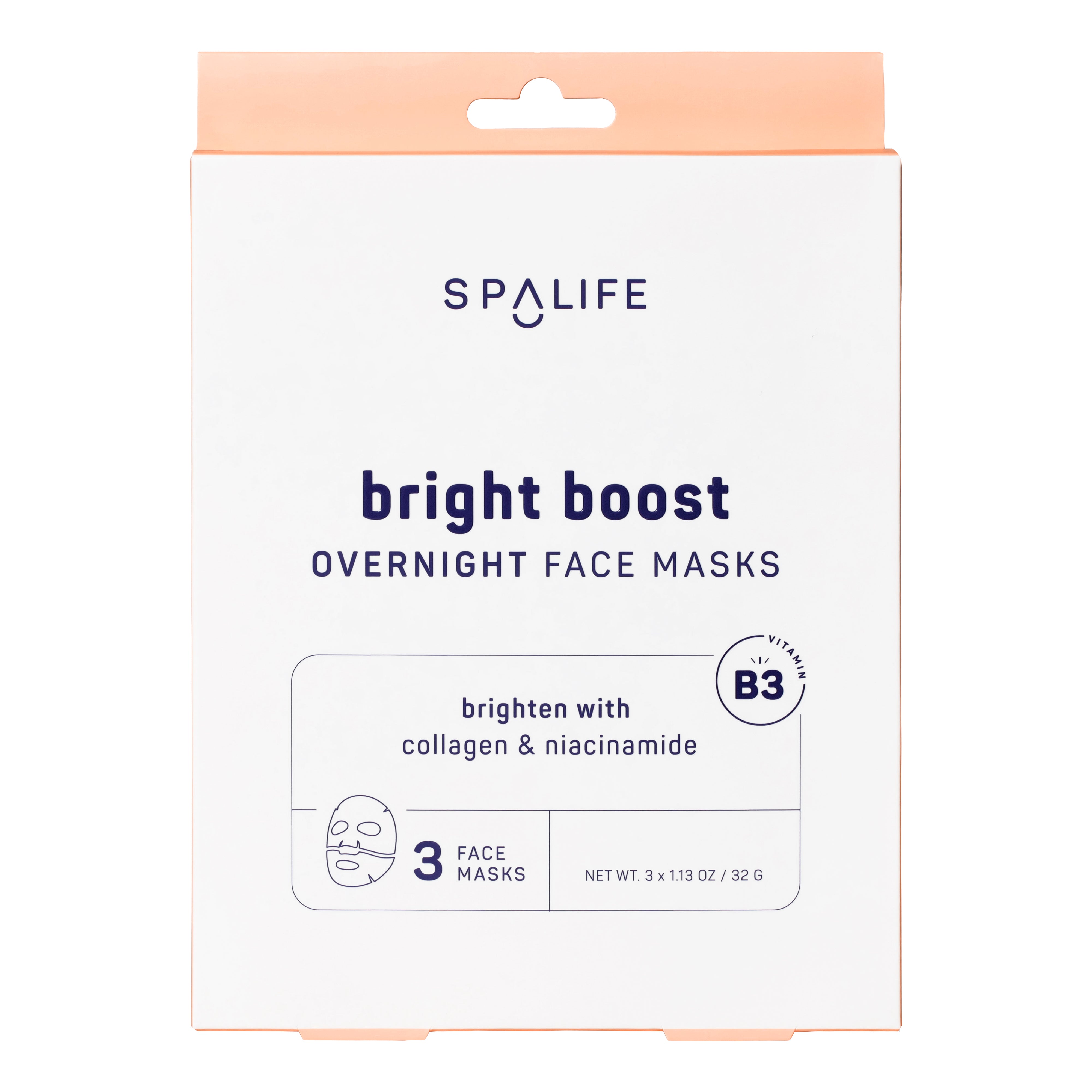 Bright Boost – Brightening Overnight Face Masks 3Pk – SpaLife