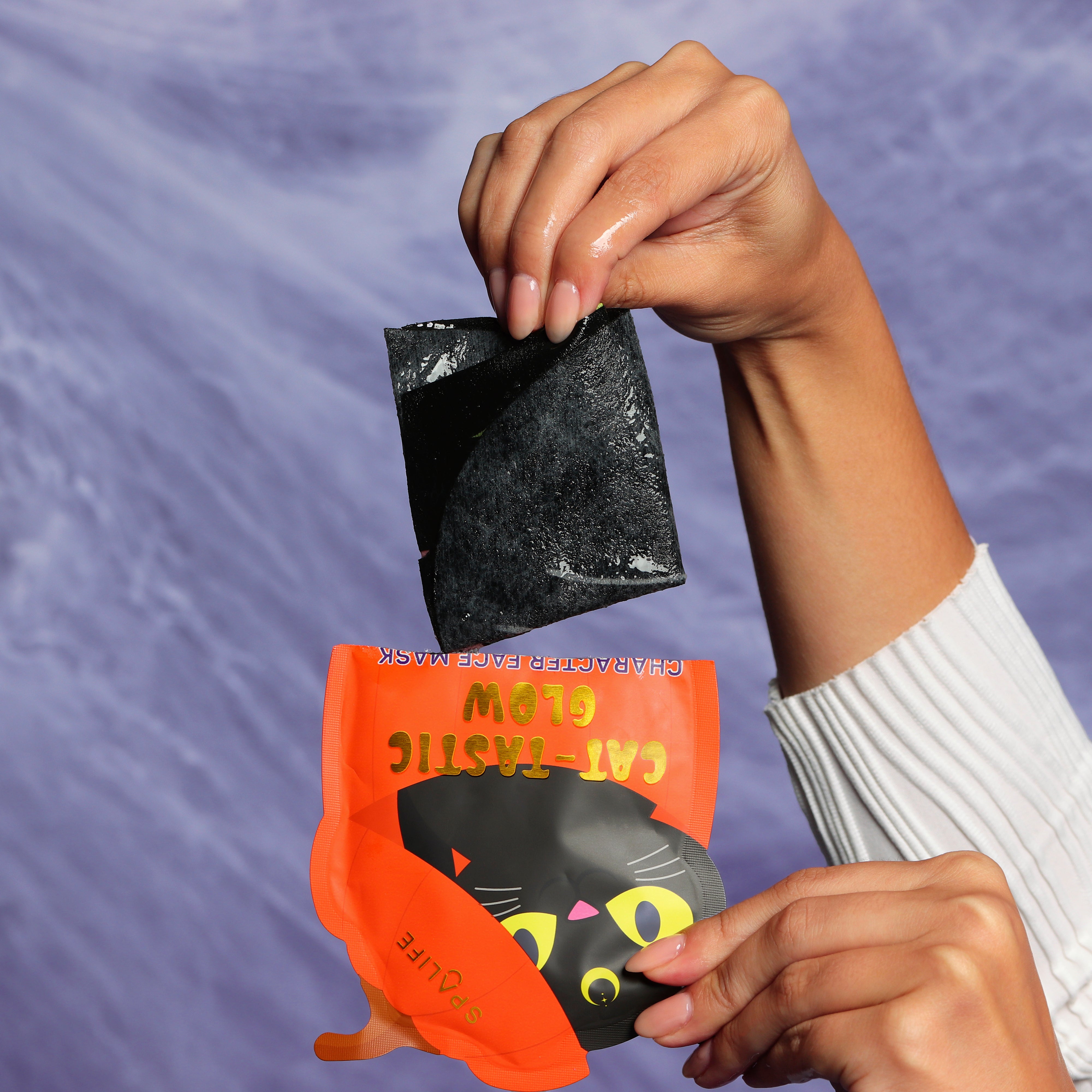 Cat-tastic Glow Halloween Charcoal Face Mask | Boo Basket Stuffer