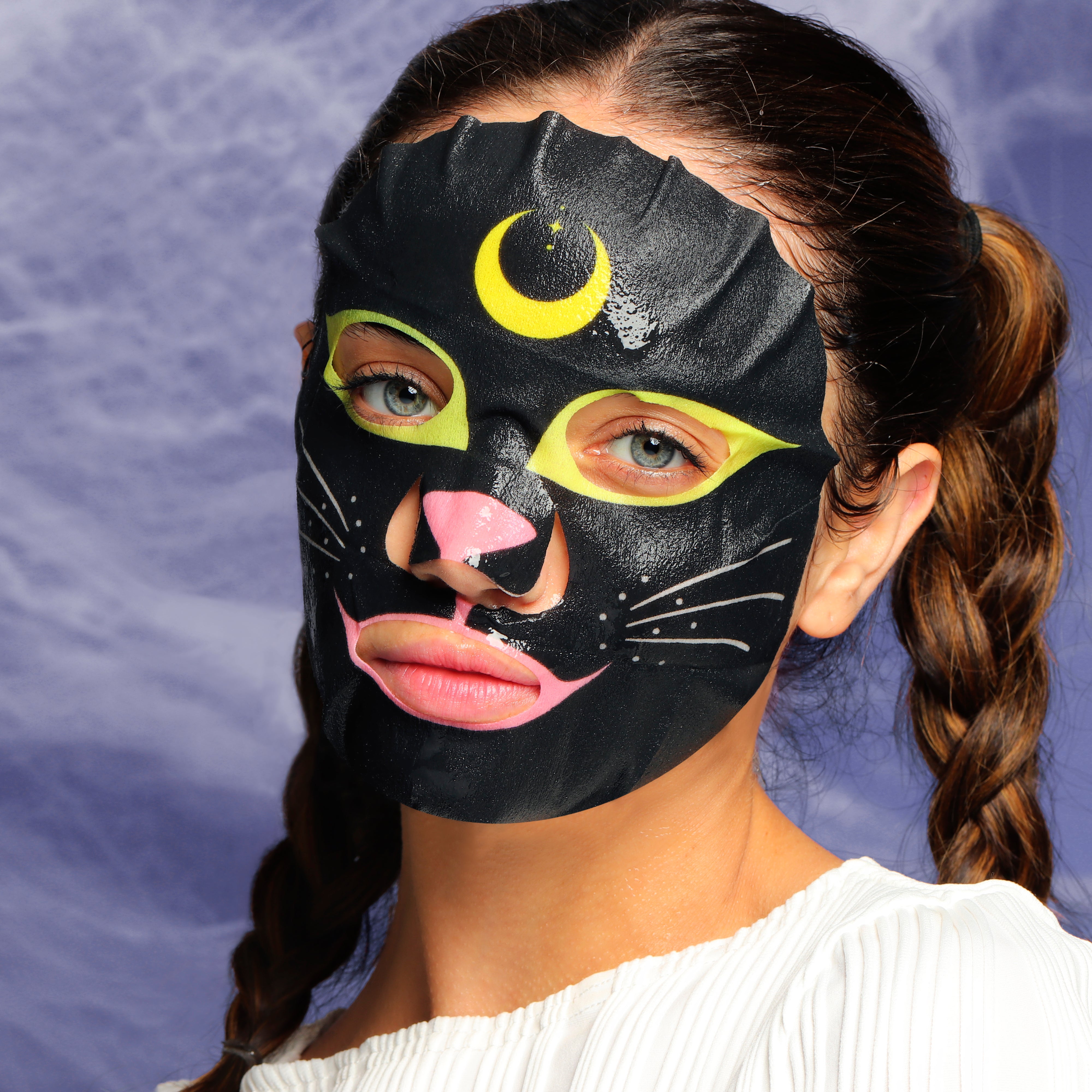Cat-tastic Glow Halloween Charcoal Face Mask | Boo Basket Stuffer