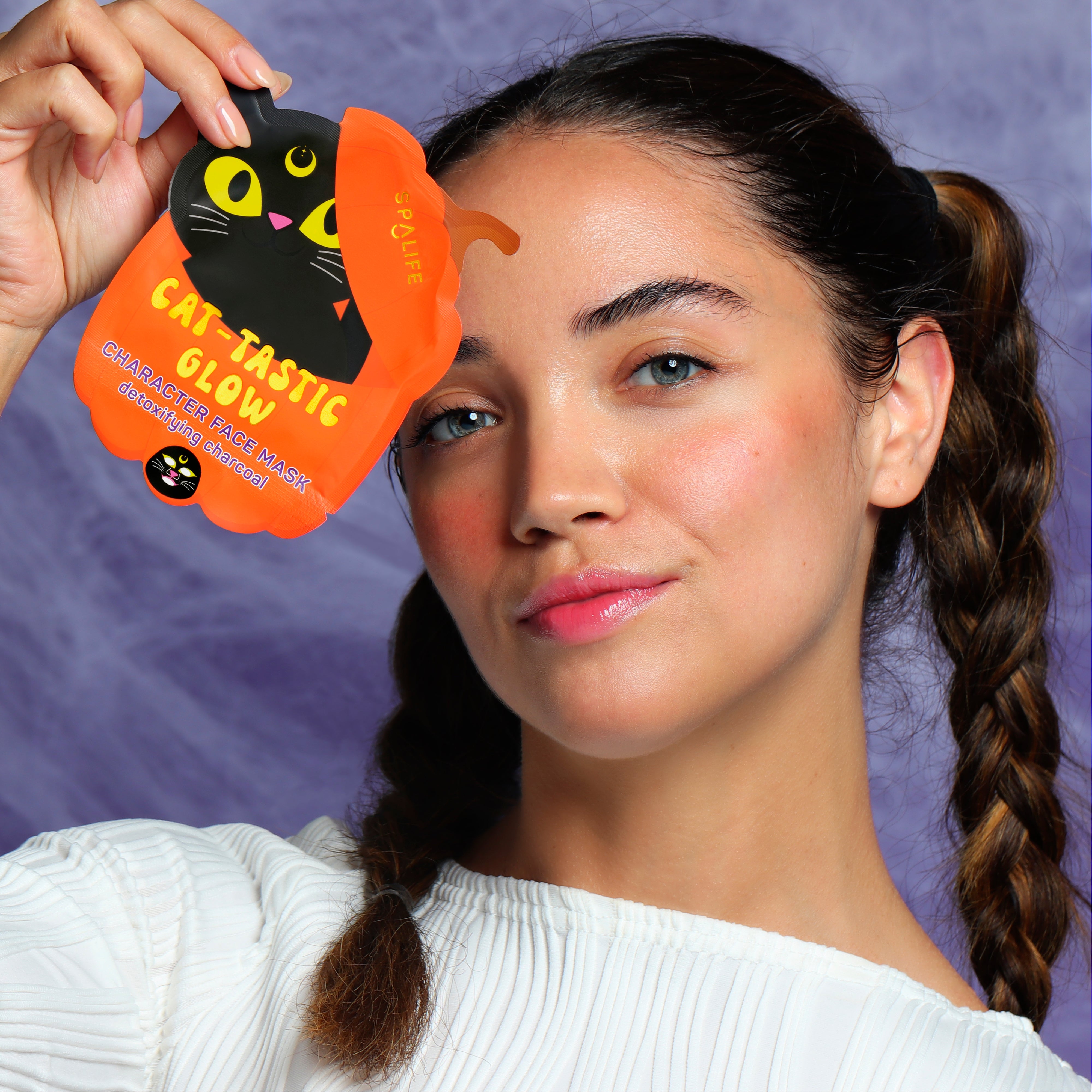 Cat-tastic Glow Halloween Charcoal Face Mask | Boo Basket Stuffer