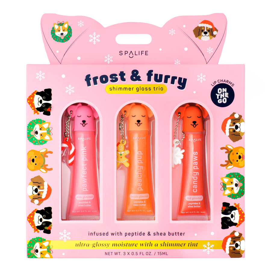 Christmas Holiday Frost & Furry Shimmer Gloss Trio