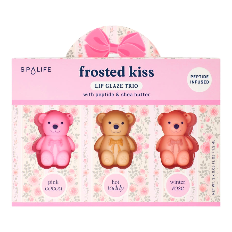 Christmas Holiday Frosted Kiss Lip Glaze Trio