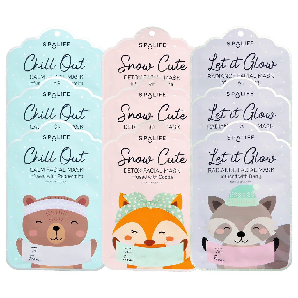 Holiday Gift Tags Facial Masks 9 Pack – SpaLife holiday-gift-tags-facial-masks-9-pack-spalife