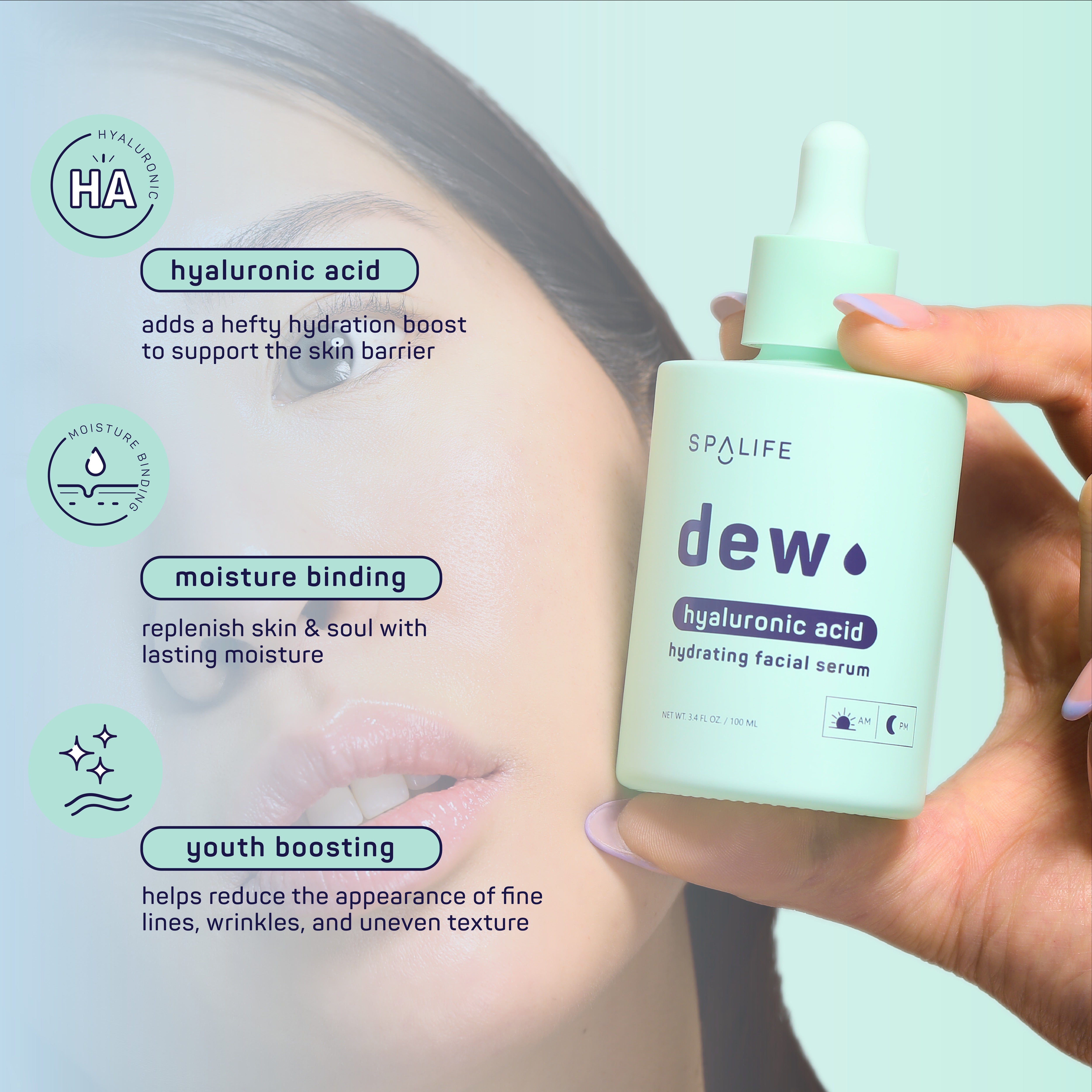Dew Hyaluronic Acid Hydrating Facial Serum – SpaLife