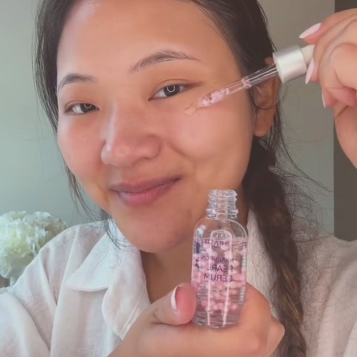 People_applying_mini_pearl_serum_bottle